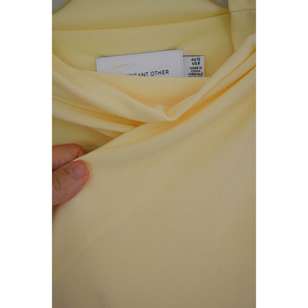 SIGNIFICANT OTHER Liana Cut-out Jersey Maxi Dress in Yellow - Picture 4 of 5